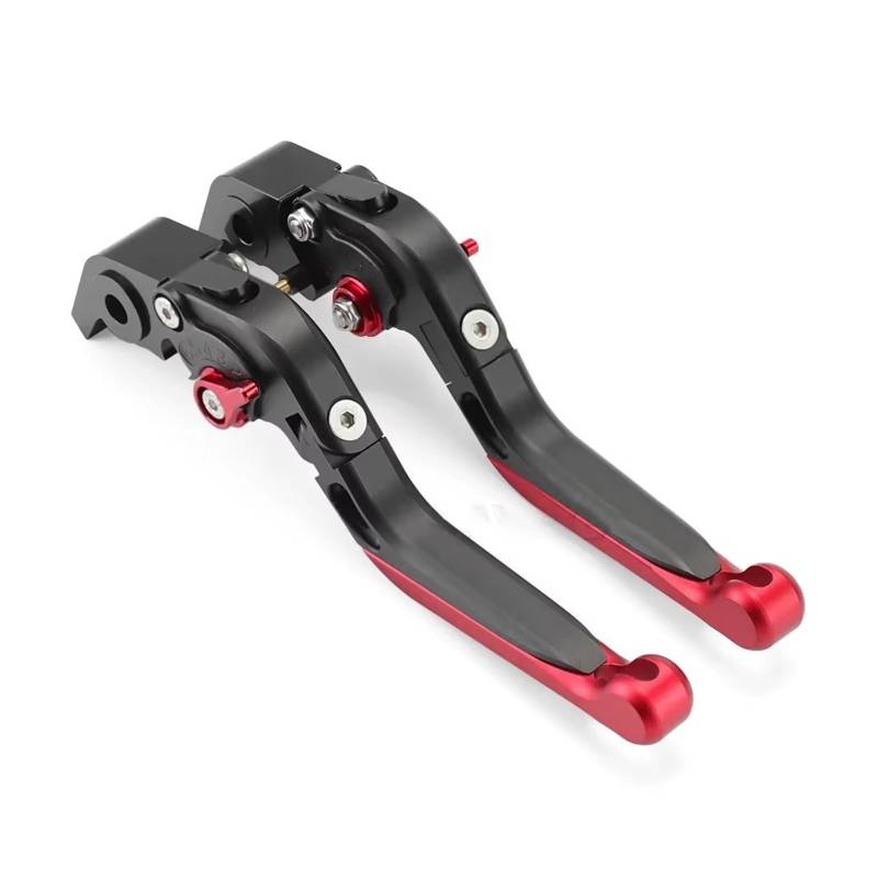 Kupplungshebel CNC Motorrad Handbremse Bremse Kupplung Hebel Griff Für Ducati Für Diavel 1260 Anti-Drop Und Anti-verschleiß Modifizierten Teile Kupplungsarmatur(Red Black) von KPVEVPSTQ