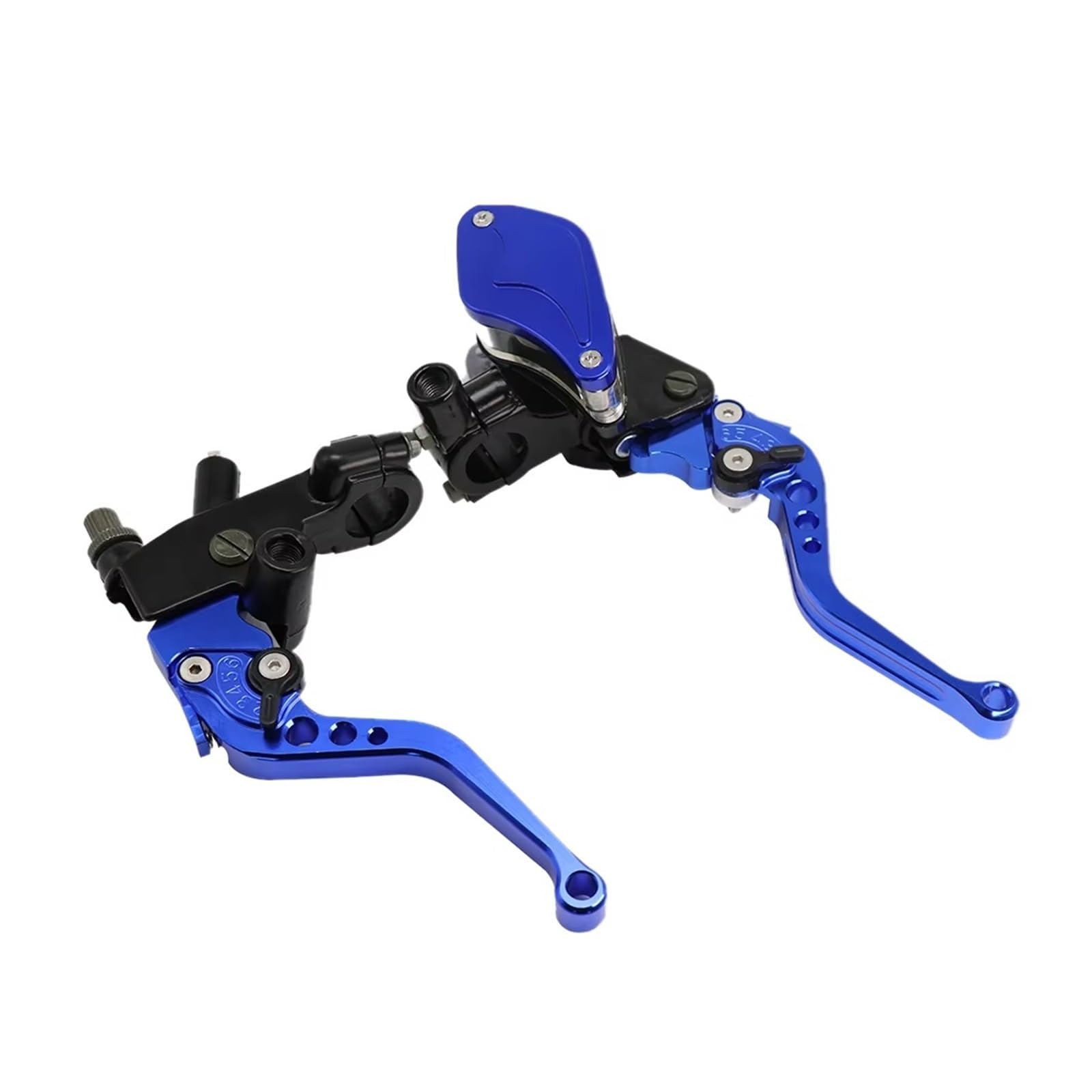 Kupplungshebel Für 50cc-300cc 7/8 "CNC Motorrad Dual Hydraulische Bremse Kupplung Hauptzylinder Reservoir Hebel Dekorieren Zubehör Kupplungsarmatur(Blue Set) von KPVEVPSTQ