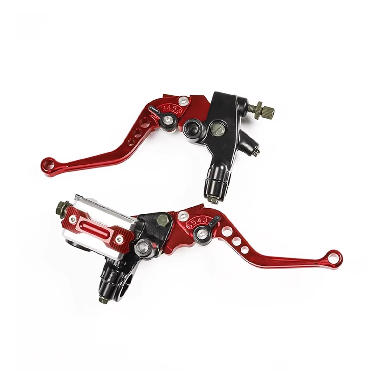 Kupplungshebel Für Die Meisten Motorräder 1 Paar 7/8 Zoll (22 Mm) CNC-Aluminium-Bremskupplungs-Hauptzylinder-Reservoirhebel Motorradzubehör Kupplungsarmatur(Red 1set) von KPVEVPSTQ