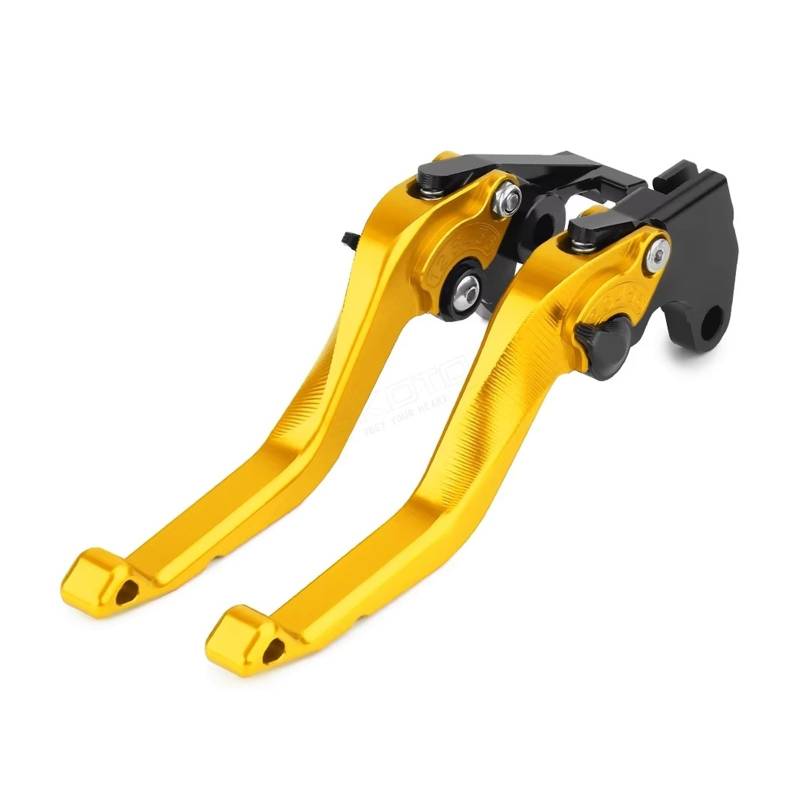 Kupplungshebel Für Suzuki Für GSR750 Für GSX-S750 2011-2021 Motorrad CNC Kurz Bremse Kupplung Hebel Zubehör Einstellbar Kupplungsarmatur(Gold) von KPVEVPSTQ