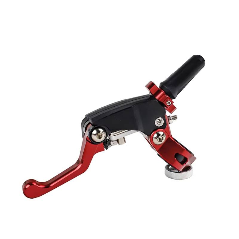 Kupplungshebel Motorrad 360 ° CNC Arbeitssparende Anti-Slip Klapp Lenker Bremse Kupplung Hebel Für CR125R Für CRF250 Für CR500R Für CRF250R Kupplungsarmatur(Red Clutch Handle) von KPVEVPSTQ