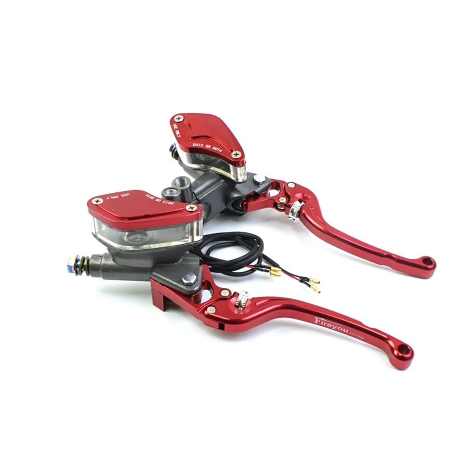 Kupplungshebel Motorrad 6X Einstellhebelgriff Hydraulische Kupplung Bremspumpe Hauptzylinder Racing Geeignet Für Die Meisten Motorräder Kupplungsarmatur(Red) von KPVEVPSTQ