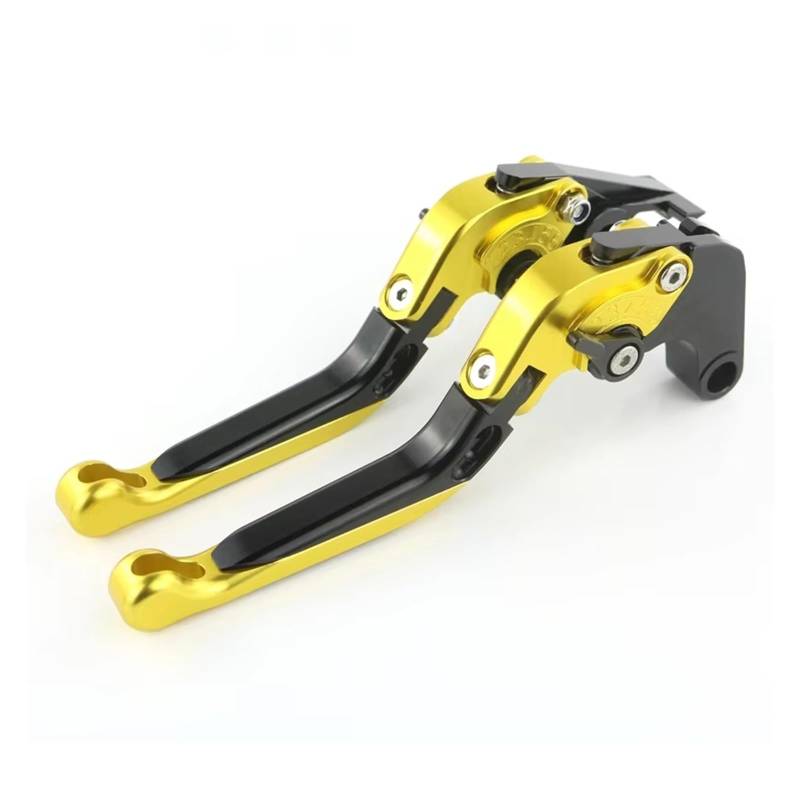 Kupplungshebel Motorrad CNC Faltbare Kupplung Bremshebel Für Suzuki Für Geschwindigkeit Für Triple 1050 Für Thruxton 1200 R Motorrad Zubehör Kupplungsarmatur(Black and Gold) von KPVEVPSTQ