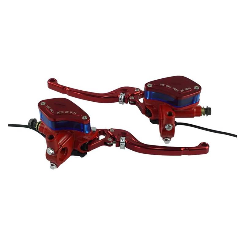 Kupplungshebel Motorrad-Hebel, Verstellbarer Griff, Hydraulische Kupplung, Bremspumpe, Hauptzylinder, Geeignet Für Die Meisten Motorräder Kupplungsarmatur(Red) von KPVEVPSTQ