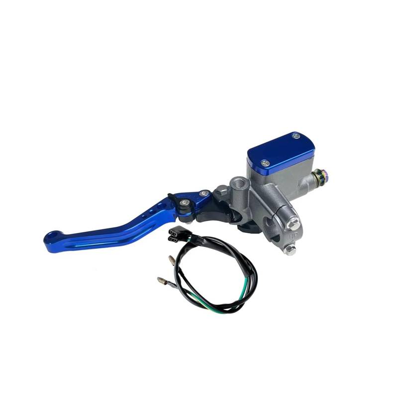 Kupplungshebel Motorrad-Hydraulikbremspumpe, Kolben, Hauptzylinder, Hebel, Lenkergriff, Durchmesser 22 Mm, Geeignet Für Die Meisten Motorräder Kupplungsarmatur(Blue Left Pump) von KPVEVPSTQ