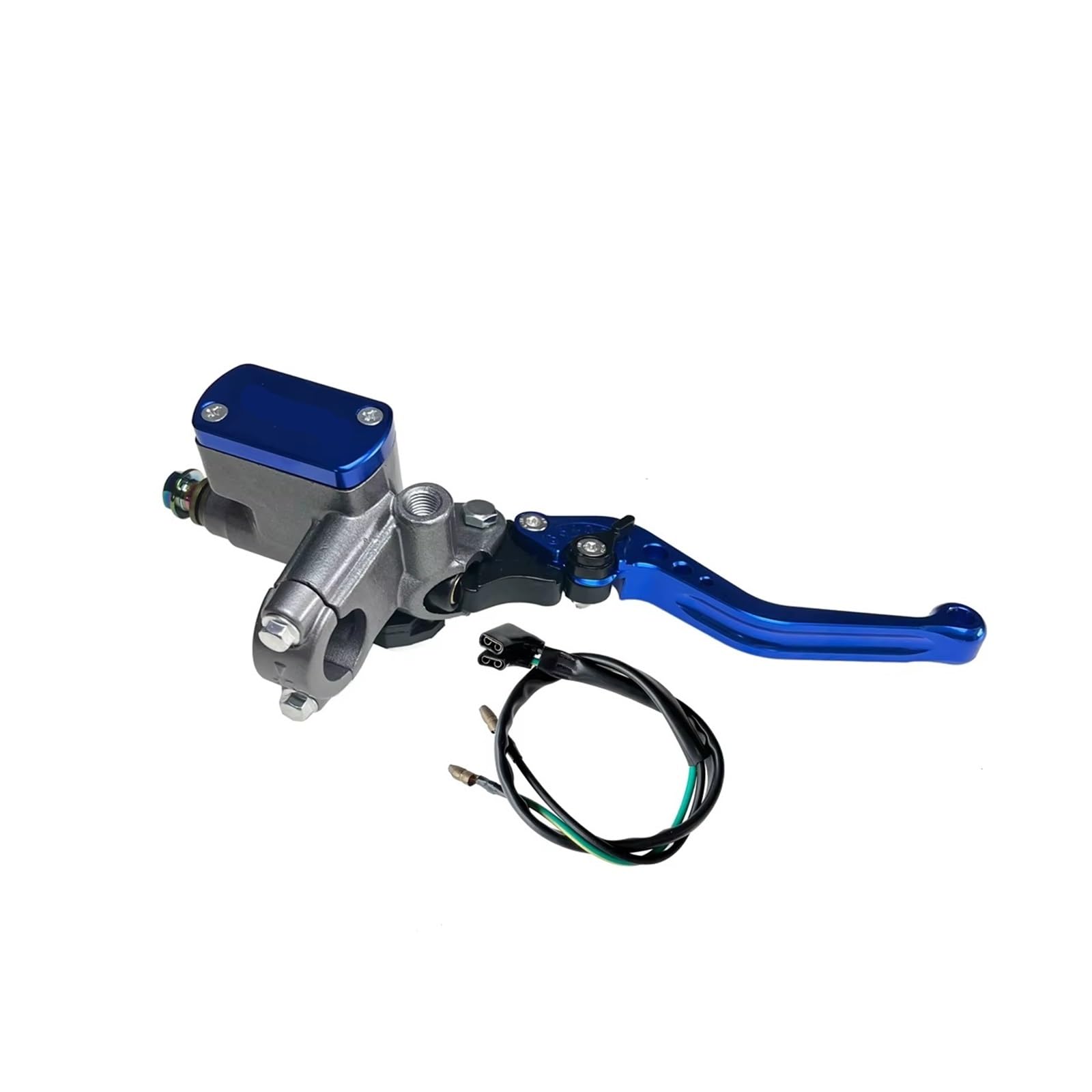 Kupplungshebel Motorrad-Hydraulikbremspumpe, Kolben, Hauptzylinder, Hebel, Lenkergriff, Durchmesser 22 Mm, Geeignet Für Die Meisten Motorräder Kupplungsarmatur(Blue Right Pump) von KPVEVPSTQ