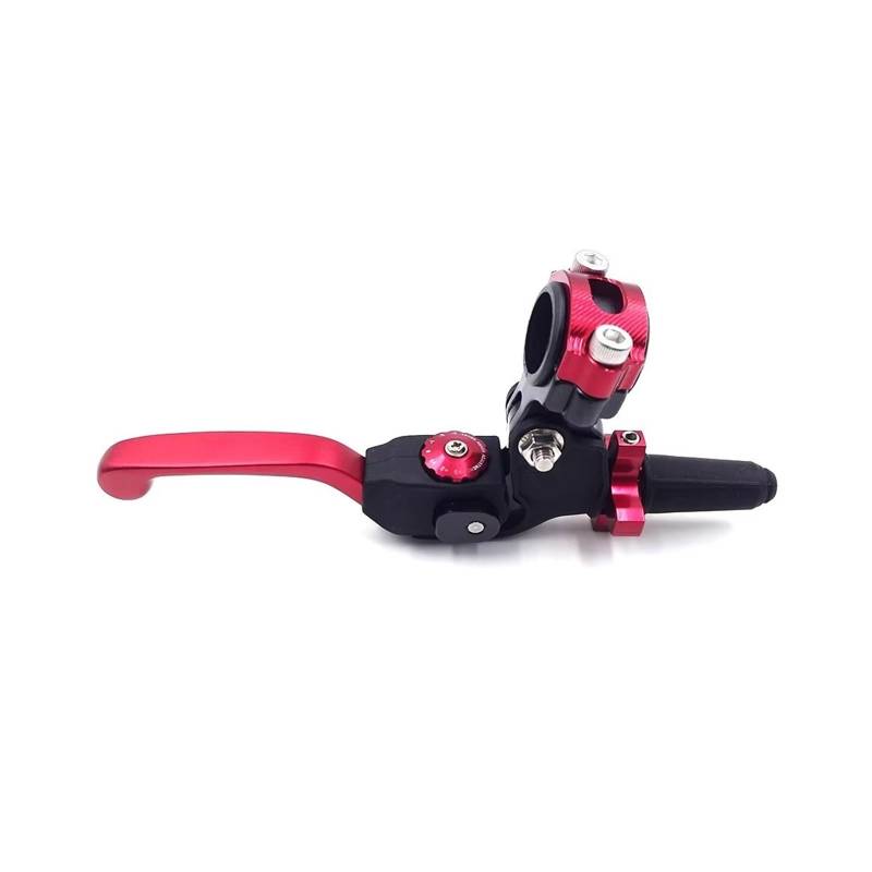 Kupplungshebel Motorrad-Klappbremskupplungshebel, CNC-Griff, 7 Gänge, Verstellbar, 7/8 Zoll 22 Mm Lenker, Geeignet Für Die Meisten Motorräder Kupplungsarmatur(Red Clutch Lever) von KPVEVPSTQ