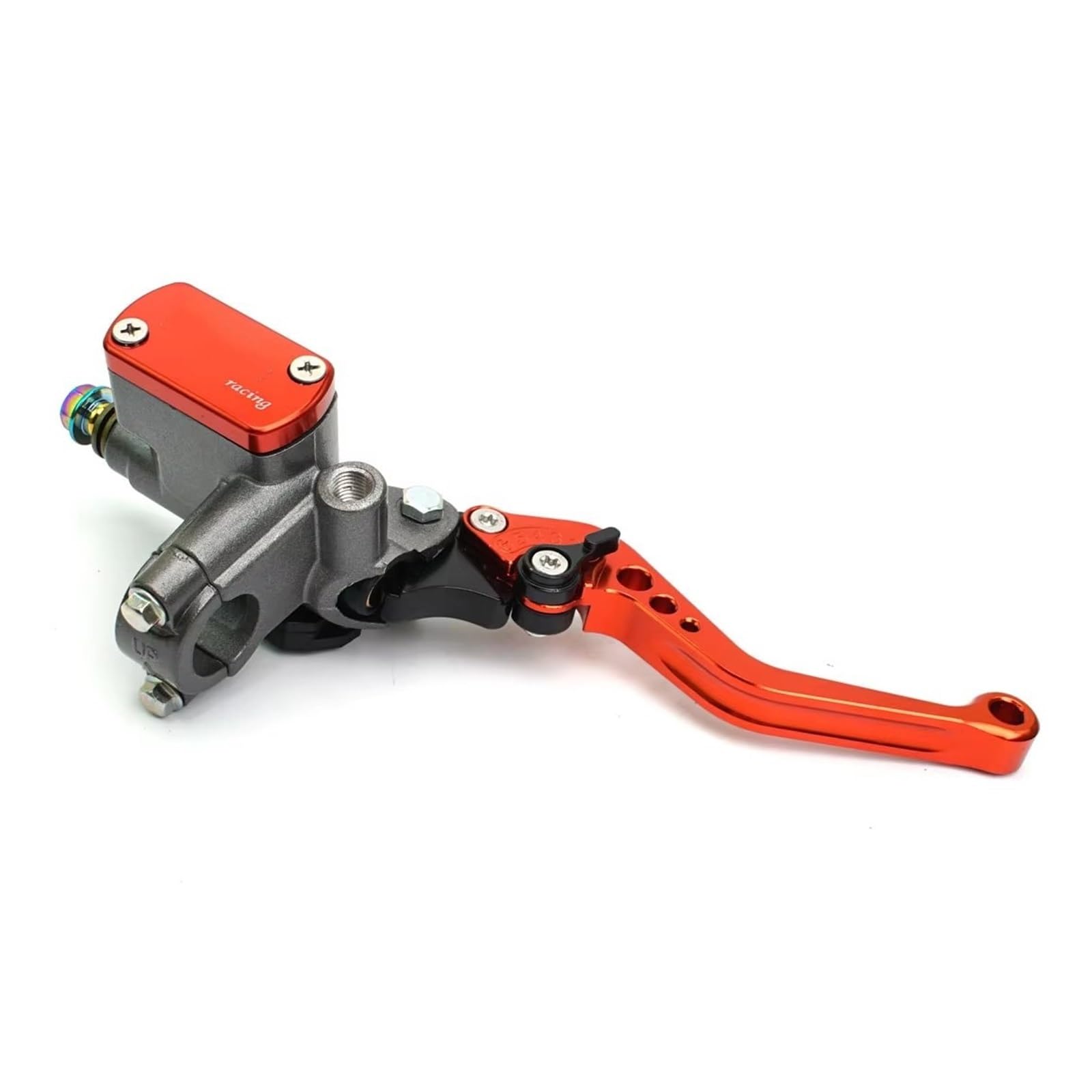 Kupplungshebel Motorrad Kupplung 22mm Motorrad Hauptzylinder Hebel Bremse Hydraulische Kupplung Pumpe Motorrad Dirt Pit Bike Universal Kupplungsarmatur(Right Orange) von KPVEVPSTQ