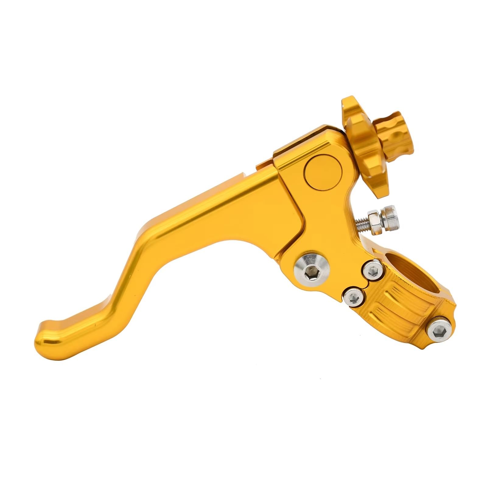 Kupplungshebel Motorrad Kurze Stunt Kupplung Hebel 7/8 "22mm Für Suzuki Für RM85 Für RM125 Für RM250 Für RMZ250 Wasserdicht Kupplungsarmatur(Gold) von KPVEVPSTQ