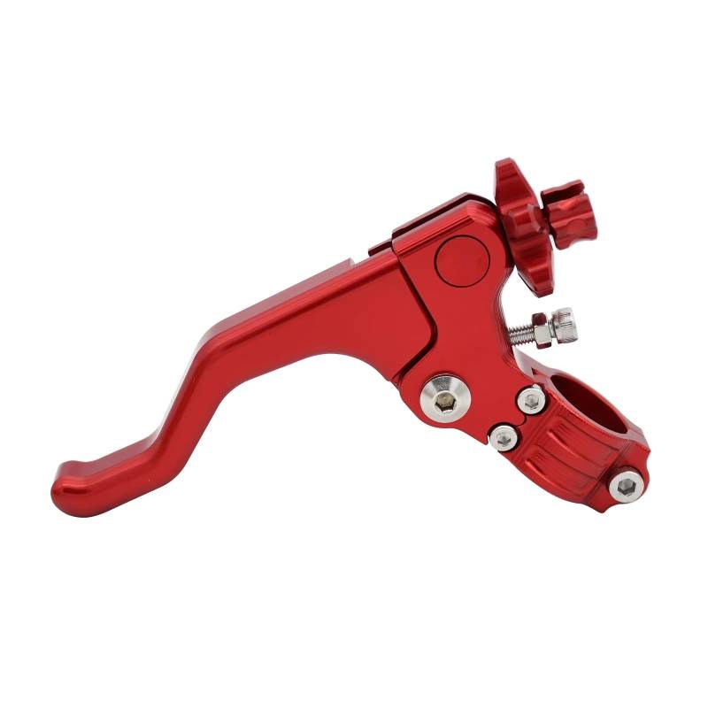 Kupplungshebel Motorrad Kurze Stunt Kupplung Hebel 7/8 "22mm Für Suzuki Für RM85 Für RM125 Für RM250 Für RMZ250 Wasserdicht Kupplungsarmatur(Red) von KPVEVPSTQ