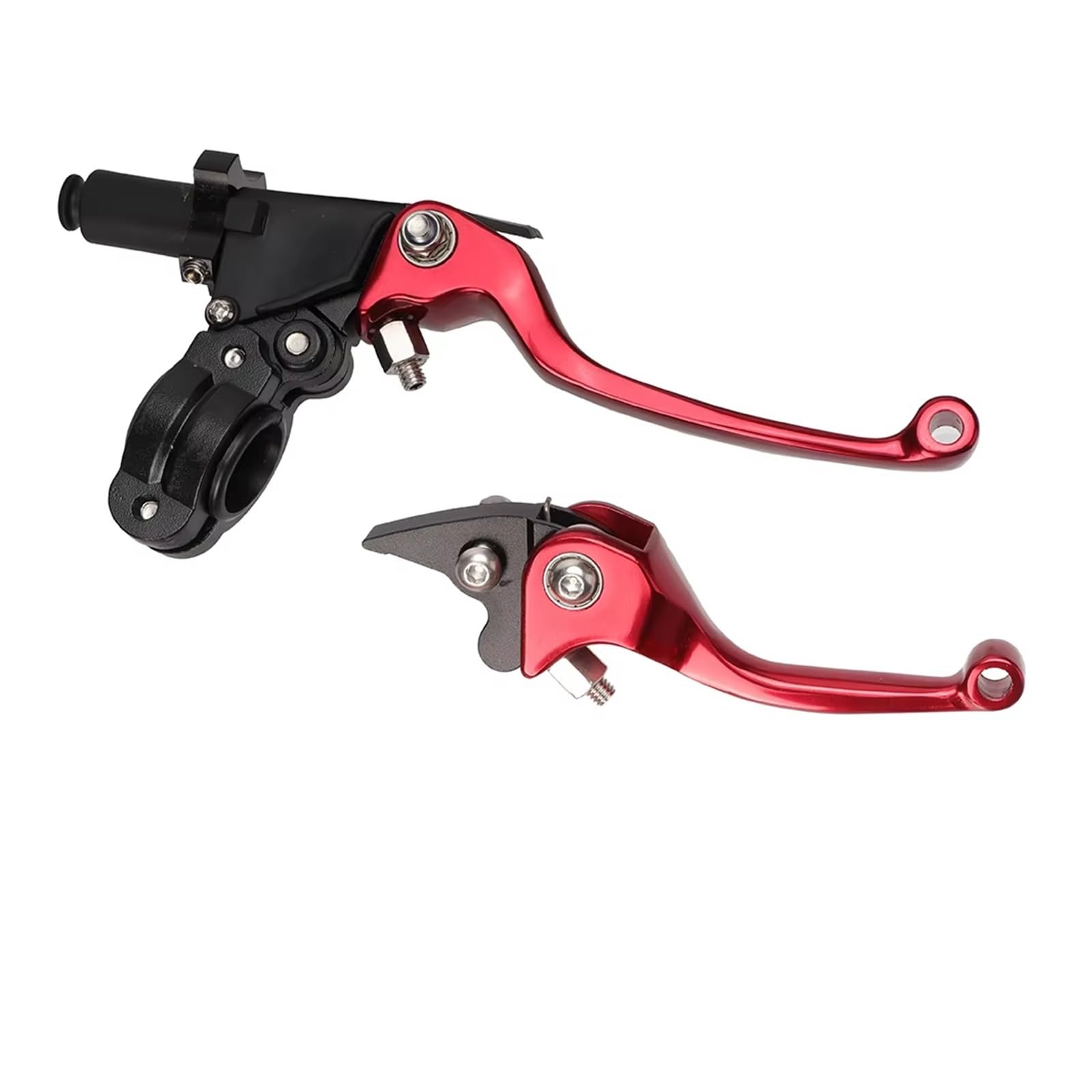 Kupplungshebel Motorrad-Modifikationszubehör, CNC-Aluminium-Anti-Fall-Bremskupplungshebel, Geeignet Für Die Meisten Motorräder Kupplungsarmatur(Red-Long) von KPVEVPSTQ