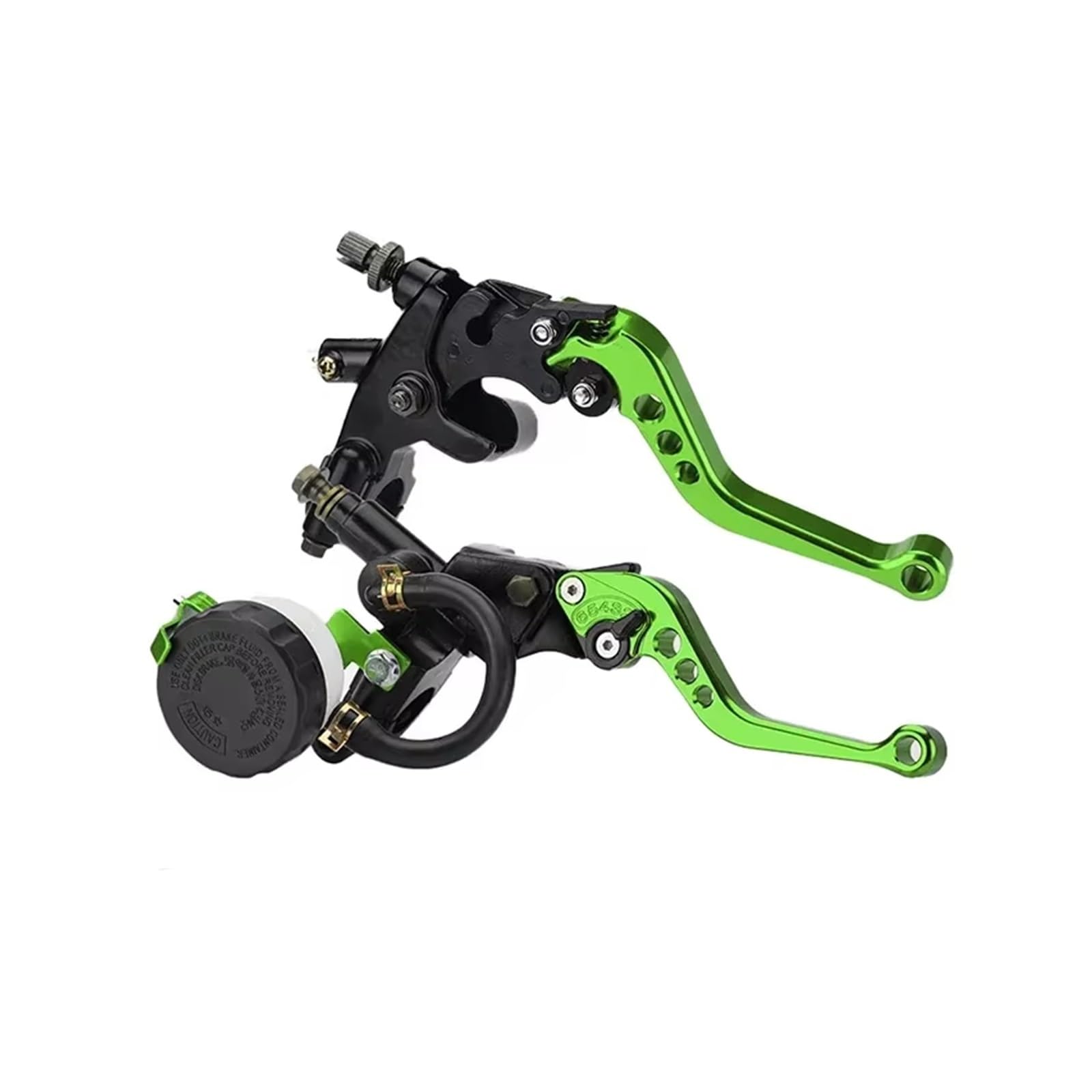 Kupplungshebel Motorrad Universal CNC Einstellbare Kupplung Bremse Hauptzylinder Reservoir Hebel Kit 7/8 "22mm Lenker Kupplungsarmatur(Green) von KPVEVPSTQ