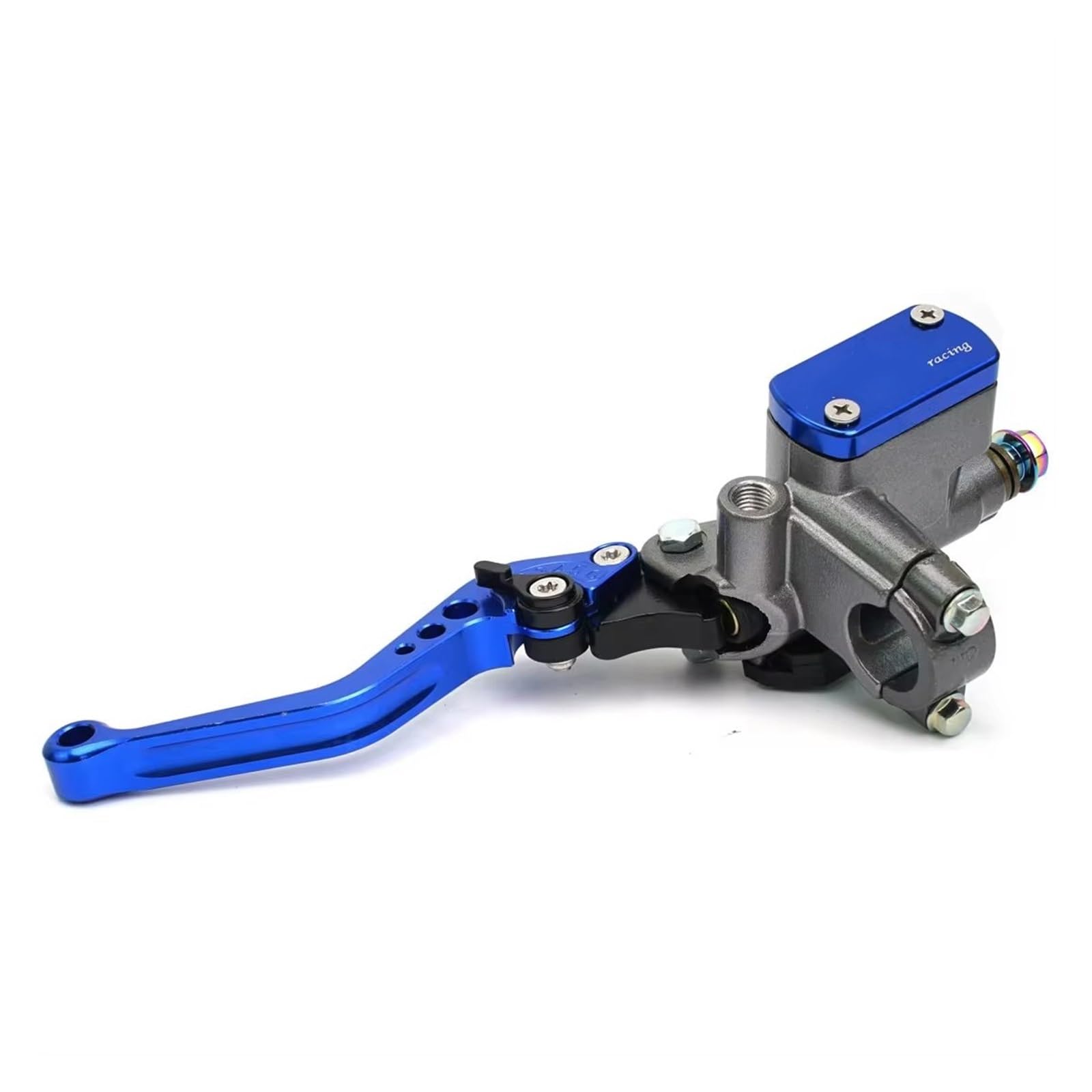 Kupplungshebel Motorräder 22mm Motorrad Hauptzylinder Hebel Bremse Hydraulische Kupplungspumpe Passend Für Die Meisten Motorräder Zubehör Kupplungsarmatur(Left Blue) von KPVEVPSTQ