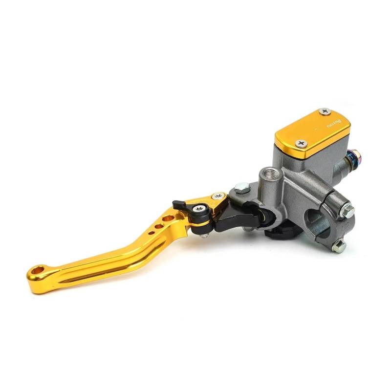 Kupplungshebel Motorräder 22mm Motorrad Hauptzylinder Hebel Bremse Hydraulische Kupplungspumpe Passend Für Die Meisten Motorräder Zubehör Kupplungsarmatur(Left Gold) von KPVEVPSTQ