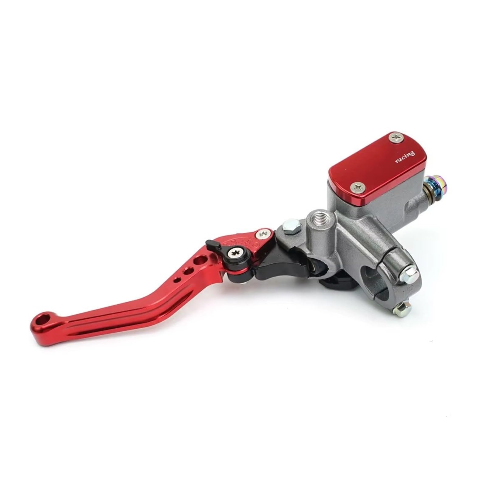 Kupplungshebel Motorräder 22mm Motorrad Hauptzylinder Hebel Bremse Hydraulische Kupplungspumpe Passend Für Die Meisten Motorräder Zubehör Kupplungsarmatur(Left Red) von KPVEVPSTQ