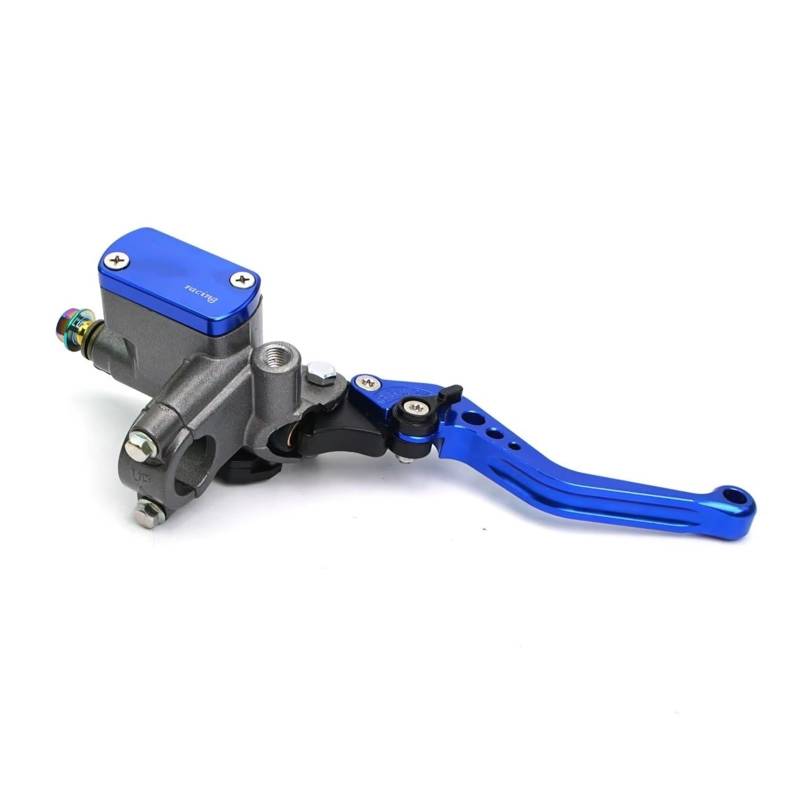 Kupplungshebel Motorräder 22mm Motorrad Hauptzylinder Hebel Bremse Hydraulische Kupplungspumpe Passend Für Die Meisten Motorräder Zubehör Kupplungsarmatur(Right Blue) von KPVEVPSTQ