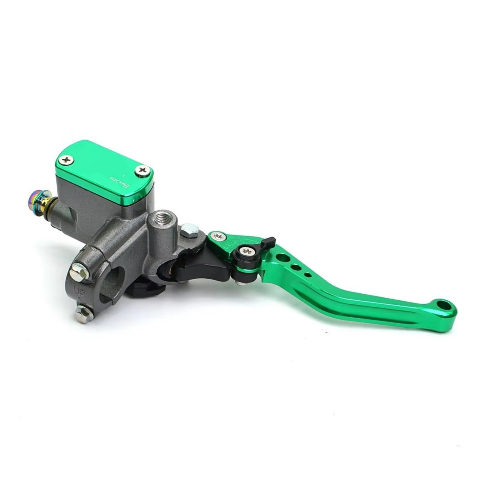 Kupplungshebel Motorräder 22mm Motorrad Hauptzylinder Hebel Bremse Hydraulische Kupplungspumpe Passend Für Die Meisten Motorräder Zubehör Kupplungsarmatur(Right Green) von KPVEVPSTQ