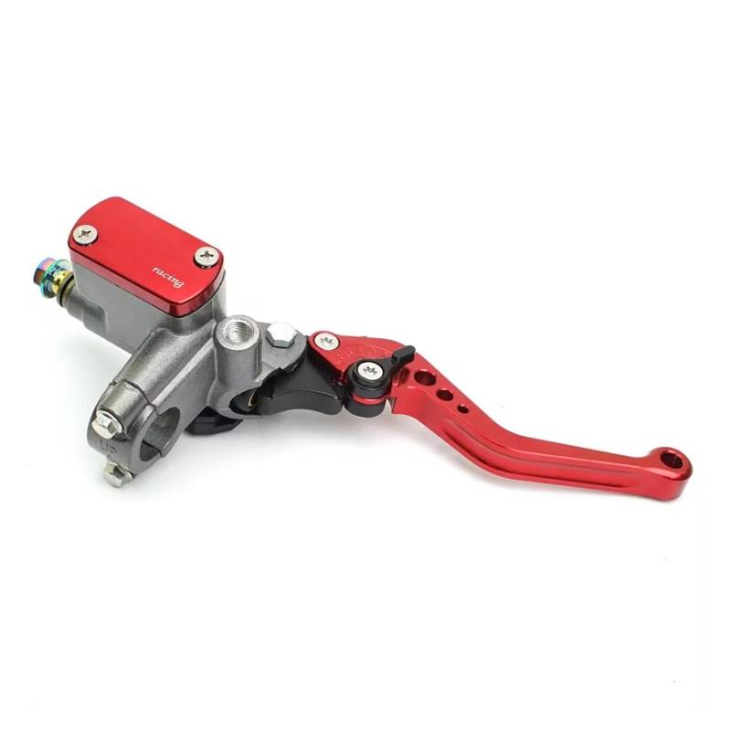 Kupplungshebel Motorräder 22mm Motorrad Hauptzylinder Hebel Bremse Hydraulische Kupplungspumpe Passend Für Die Meisten Motorräder Zubehör Kupplungsarmatur(Right Red) von KPVEVPSTQ