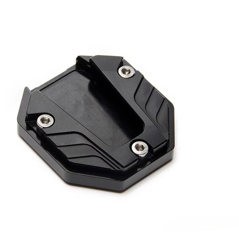 Motorradständer Pad CNC-Aluminium-Motorrad-Ständerverlängerungspolster, rutschfeste Fußstützplatte, vergrößerte Basis für Stabilität Motorradständer(Black) von KPVEVPSTQ