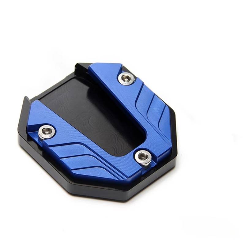 Motorradständer Pad CNC-Aluminium-Motorrad-Ständerverlängerungspolster, rutschfeste Fußstützplatte, vergrößerte Basis für Stabilität Motorradständer(Blue) von KPVEVPSTQ