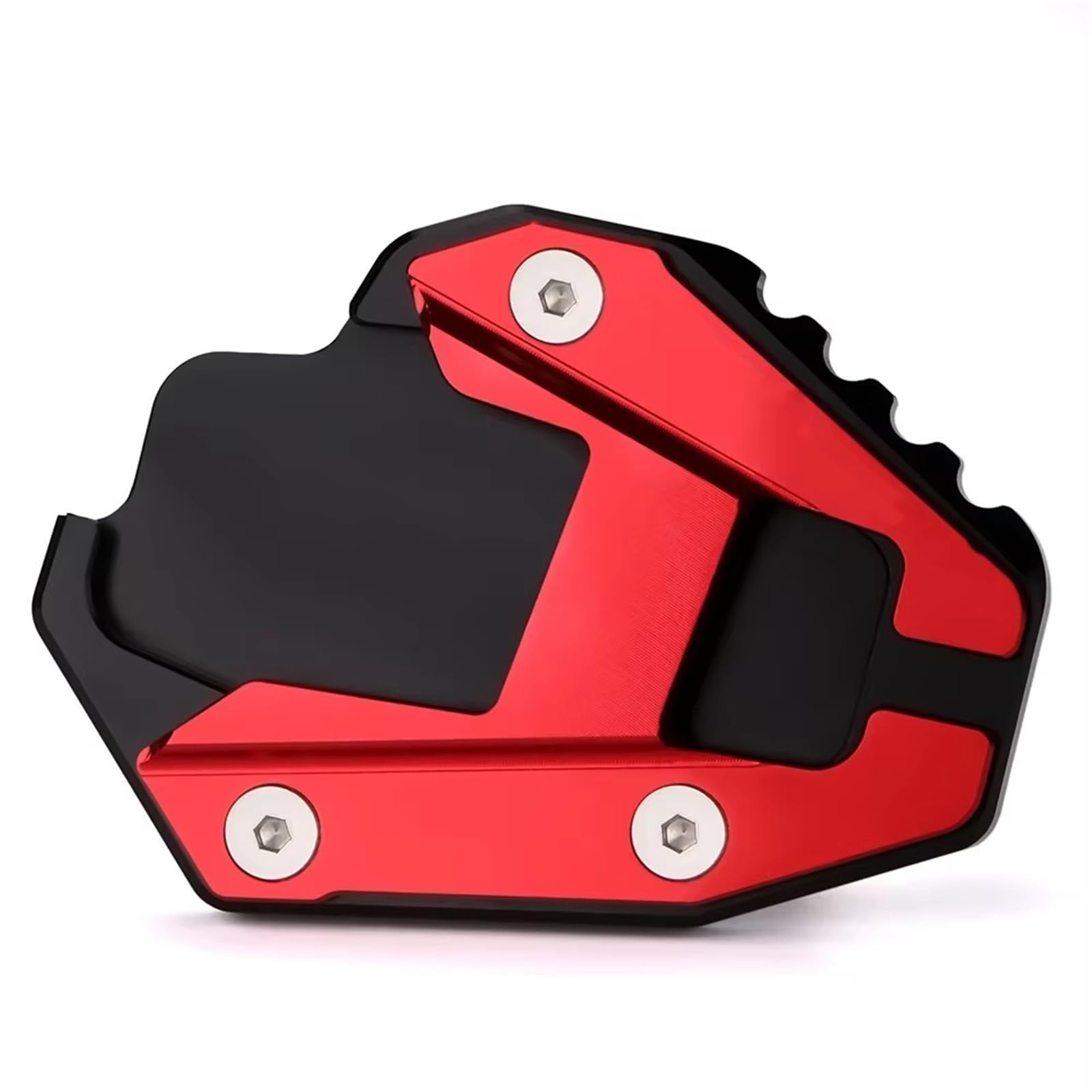 Motorradständer Pad Ständerverlängerungsplatte für Monster, Seitenständervergrößerungsunterstützung aus Aluminium Motorradständer(Red) von KPVEVPSTQ