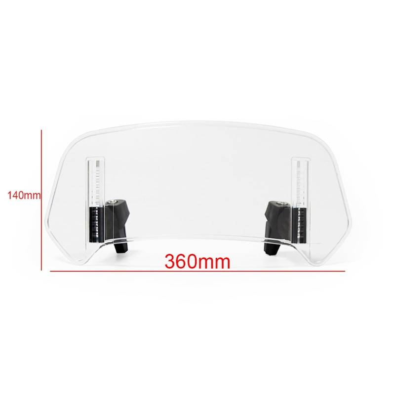 Windschild Für 1190 RC8 R Für 1290 Super R/GT Motorrad Einstellbare Windschutzscheiben Windschutz Spoiler Windabweiser Schutz Windabweiser(A Large Transparent) von KPVEVPSTQ