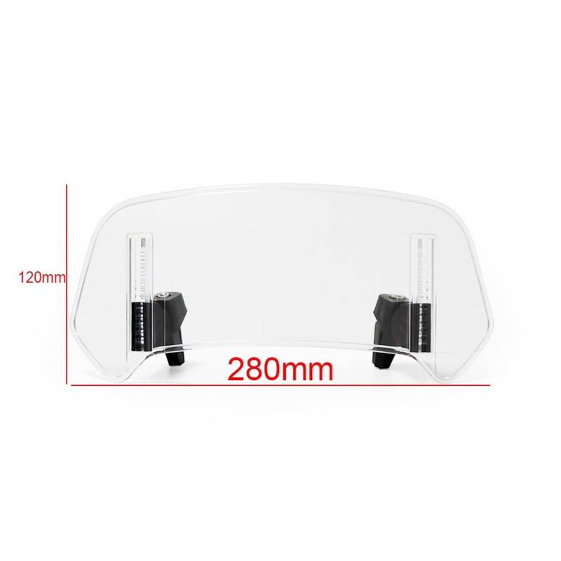 Windschild Für 1190 RC8 R Für 1290 Super R/GT Motorrad Einstellbare Windschutzscheiben Windschutz Spoiler Windabweiser Schutz Windabweiser(A Small Transparent) von KPVEVPSTQ