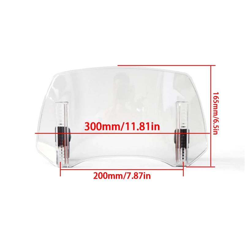 Windschild Für 1190 RC8 R Für 1290 Super R/GT Motorrad Einstellbare Windschutzscheiben Windschutz Spoiler Windabweiser Schutz Windabweiser(B Transparent) von KPVEVPSTQ