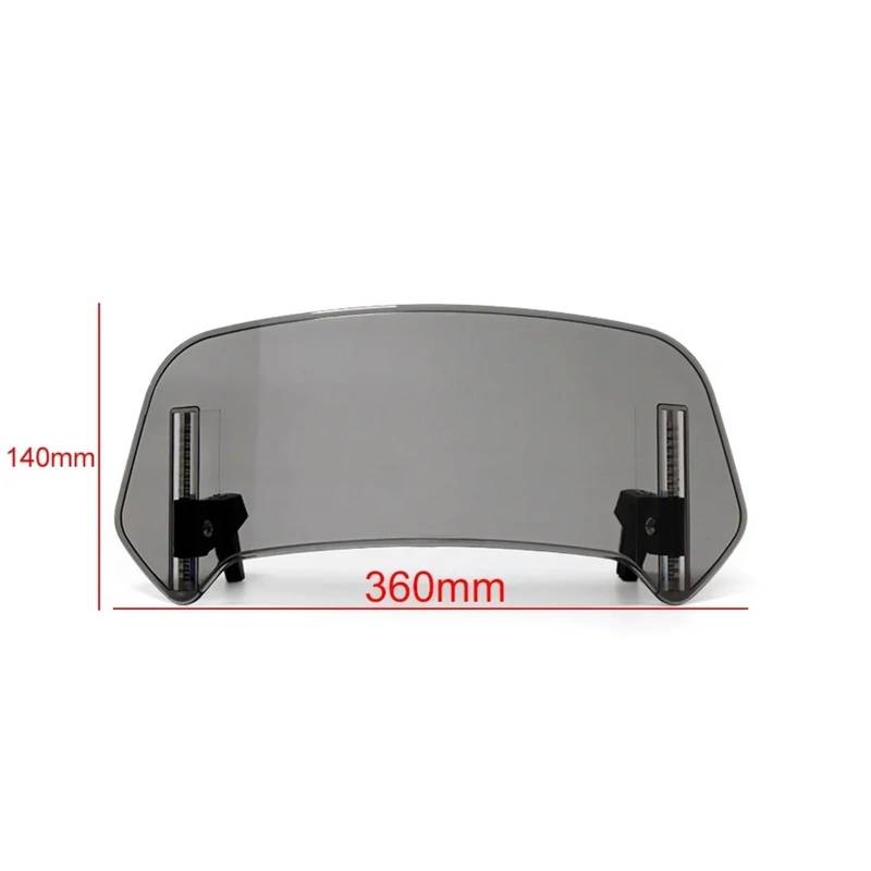 Windschild Für CB400X Für CB500X Für NT1100 Für XL750 Für Transalp Für ADV 150 Motorrad Windschutzscheibe Einstellbare Spoiler Deflektor Windabweiser(B Light Smoke) von KPVEVPSTQ