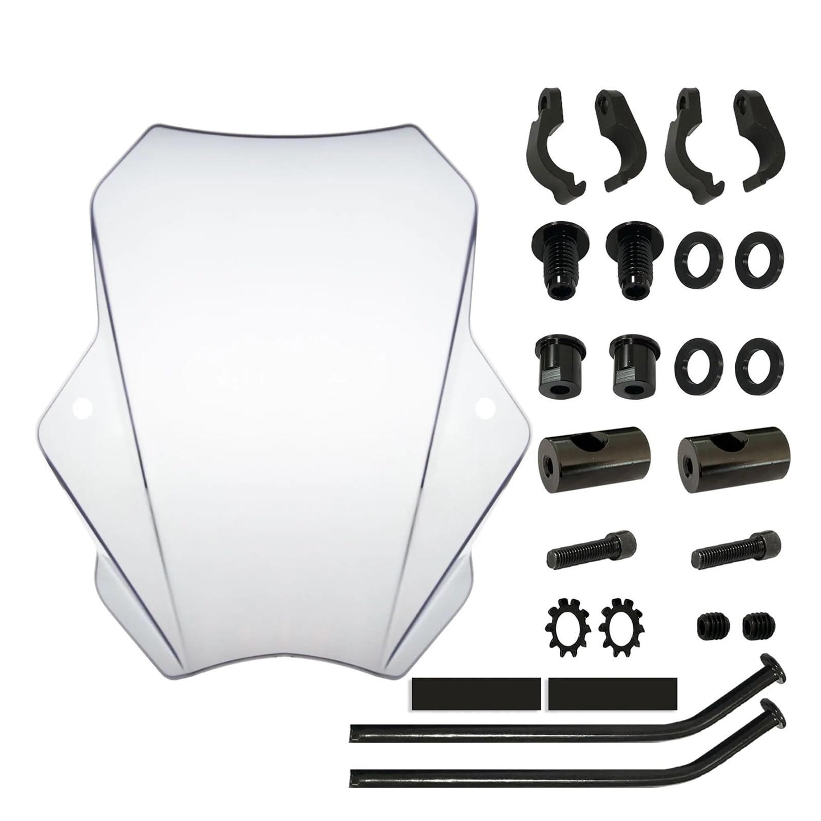 Windschild Für Davidson Für Kawasaki Für Suzuki 15,5 "Motorrad Windschutz Windschutz Motorrad Windabweiser Fliegengitter Windabweiser(6025-Clear) von KPVEVPSTQ