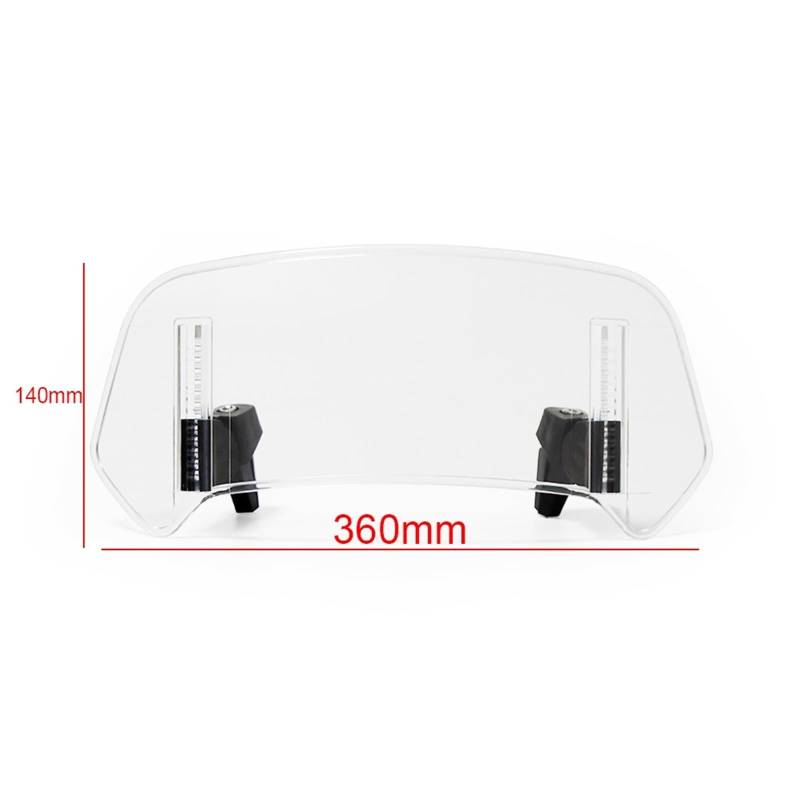 Windschild Für Goldwing Für GL1800 Für F6C Für Goldwing Für GL1800 Motorrad Windschutzscheibe Verlängerung Einstellbare Spoiler Deflektor Windabweiser(B Transparent) von KPVEVPSTQ