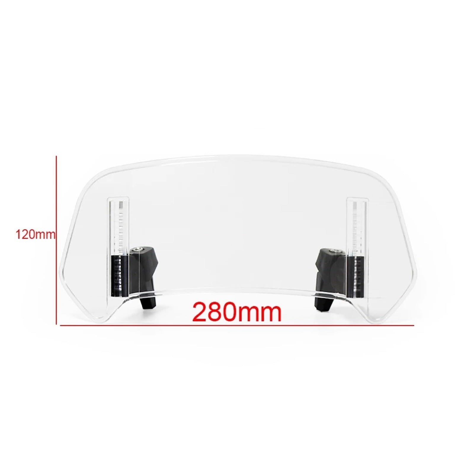 Windschild Für Goldwing Für GL1800 Für F6C Für Goldwing Für GL1800 Motorrad Windschutzscheibe Verlängerung Einstellbare Spoiler Deflektor Windabweiser(S Transparent) von KPVEVPSTQ