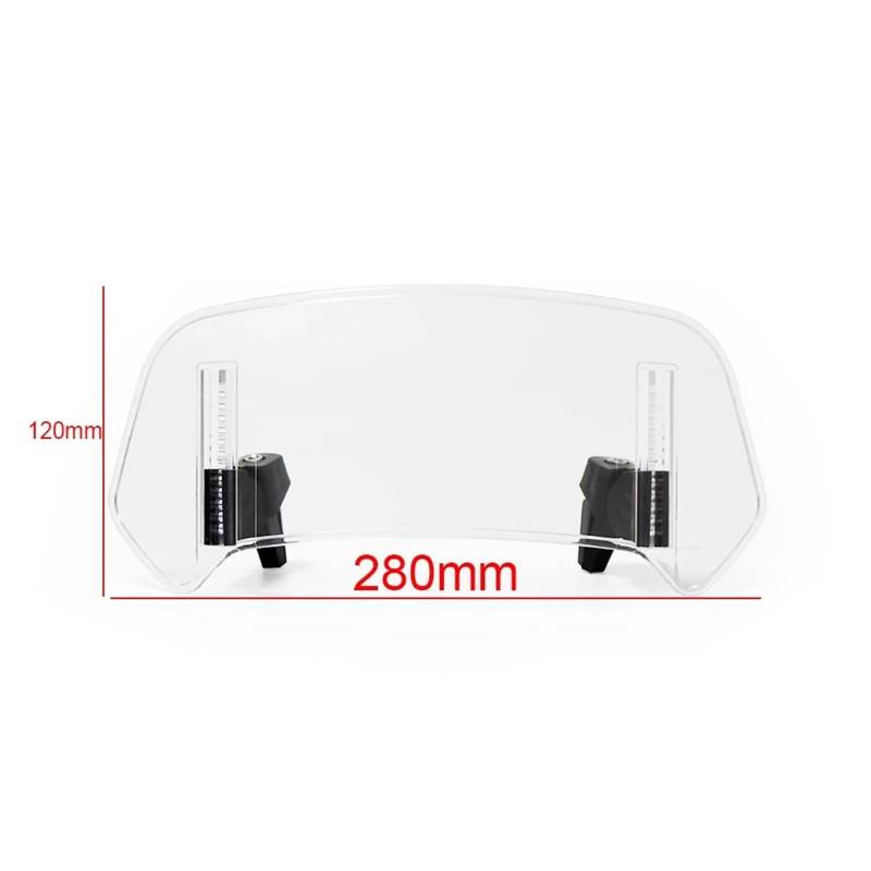 Windschild Für Goldwing Für GL1800 Für F6C Für Goldwing Für GL1800 Motorrad Windschutzscheibe Verlängerung Einstellbare Spoiler Deflektor Windabweiser(S Transparent) von KPVEVPSTQ