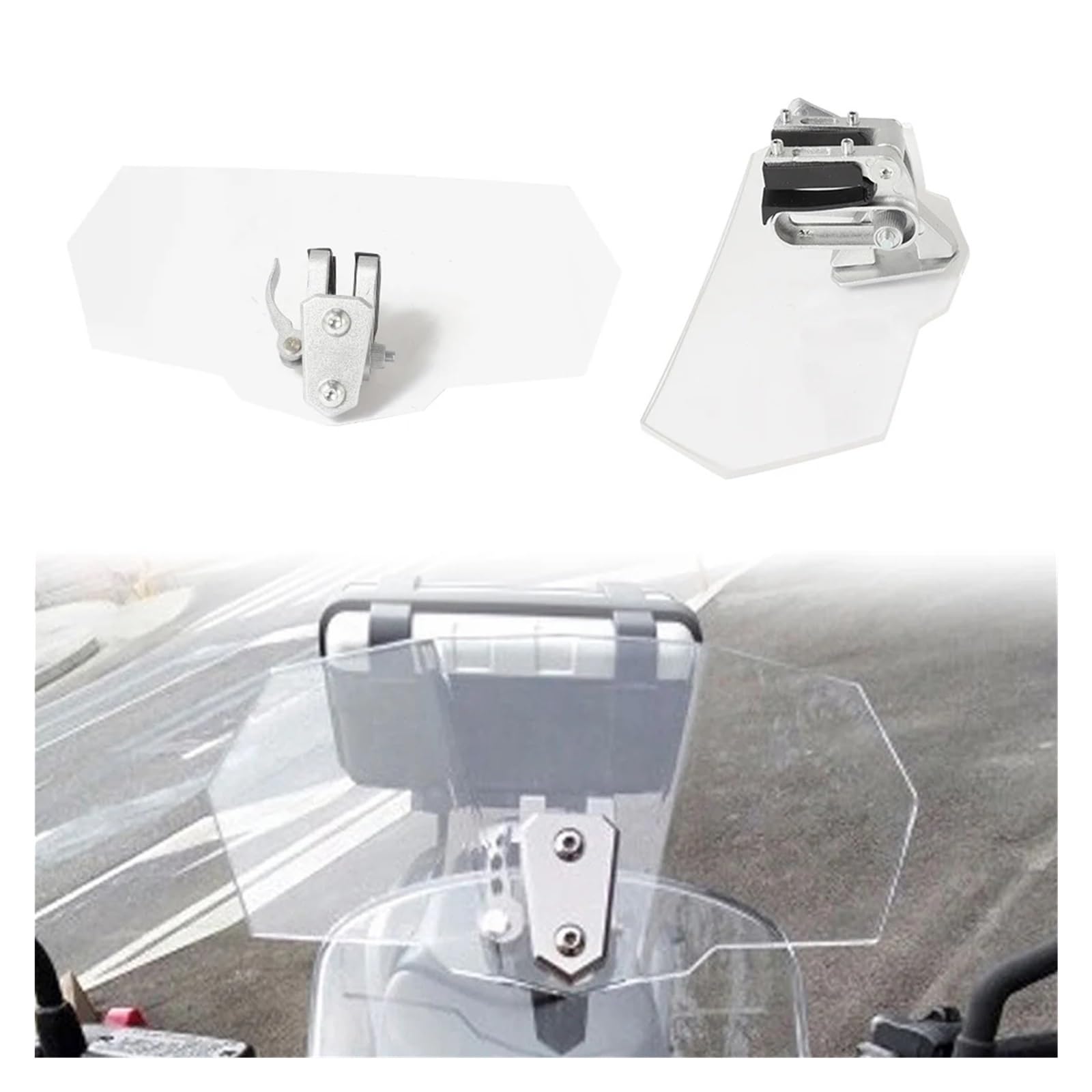 Windschild Für Kawasaki Für Ducati Für Benelli Für Triumph Für Motorrad Einstellbare Windschutzscheibe Windabweiser Windabweiser(Clear) von KPVEVPSTQ