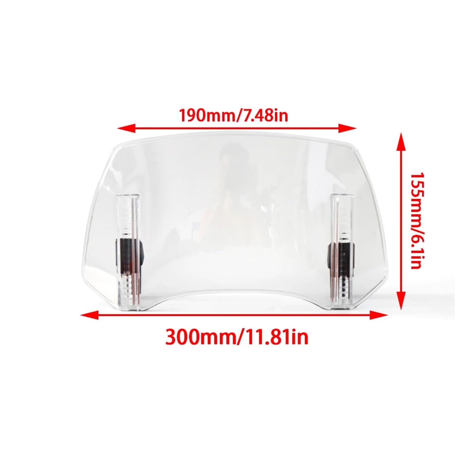 Windschild Für Kawasaki Für Für Suzuki Für Ducati Für Heighten Windschutzscheibe Zubehör Motorrad Windschutzscheibe Windabweiser(300cm Clear) von KPVEVPSTQ