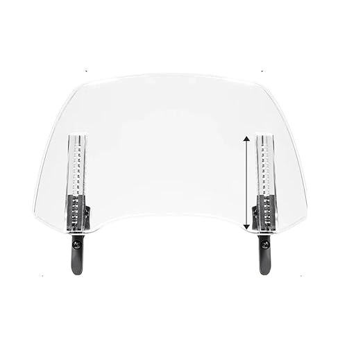 Windschild Klemmbarer Windschutzscheibenabweiser Für Motorrad, Roller, Moto, Zubehör, Motorrad-Windschutzscheibenverlängerung, Verstellbarer Spoiler Windabweiser(Clear) von KPVEVPSTQ