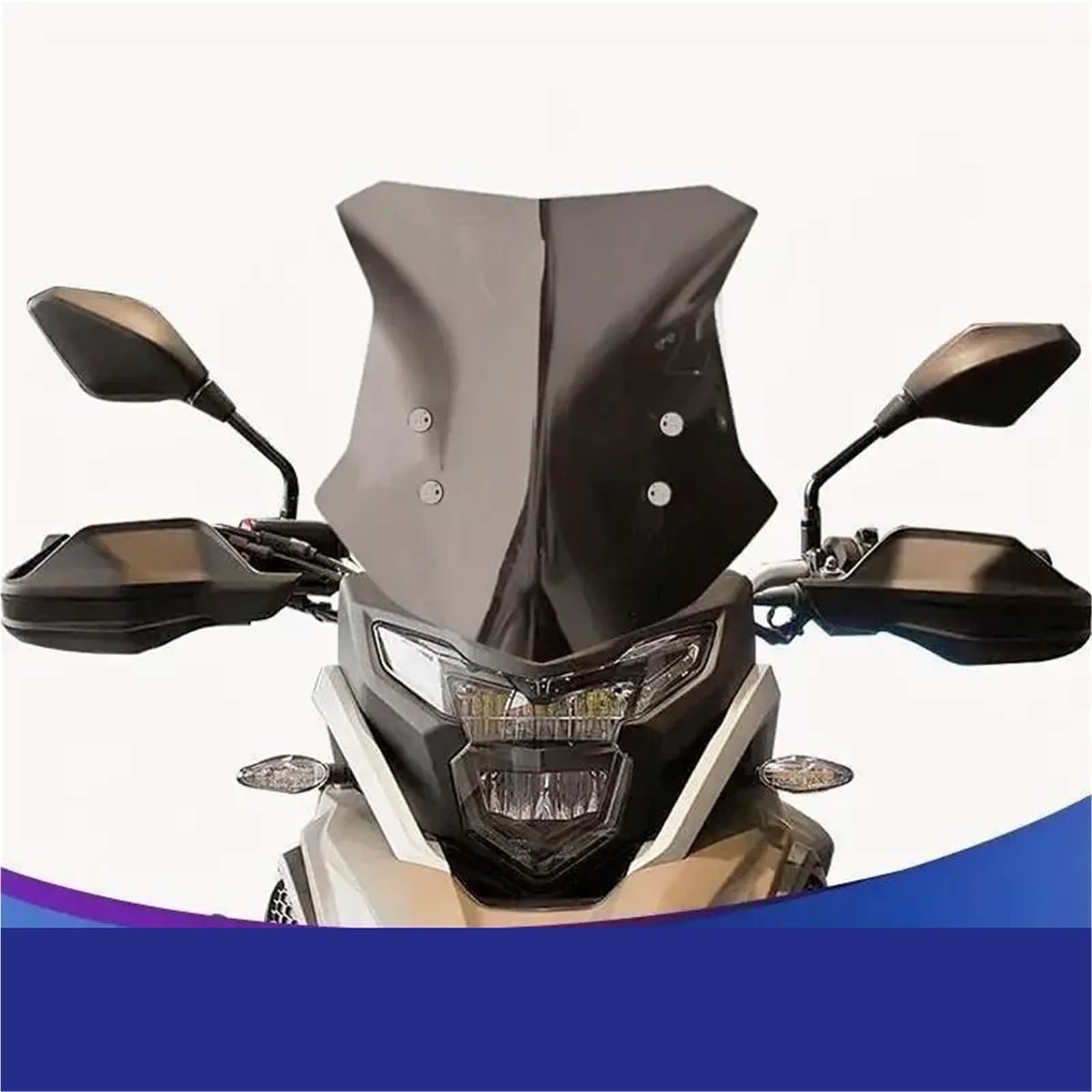 Windschild Motorrad-modifizierte Windschutzscheibe, zerstörungsfreie Installation, anwendbar für Excelle 400 x 500 x 525 x Windabweiser(Black 47cm) von KPVEVPSTQ