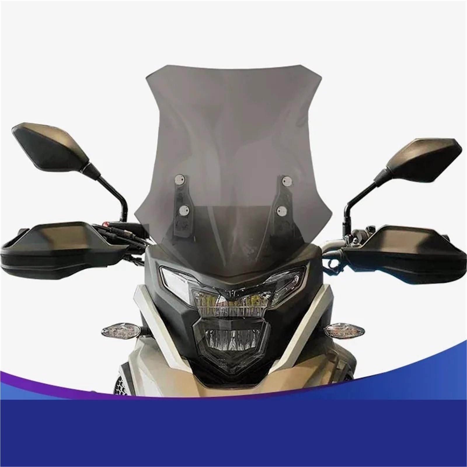 Windschild Motorrad-modifizierte Windschutzscheibe, zerstörungsfreie Installation, anwendbar für Excelle 400 x 500 x 525 x Windabweiser(Grey 52cm) von KPVEVPSTQ