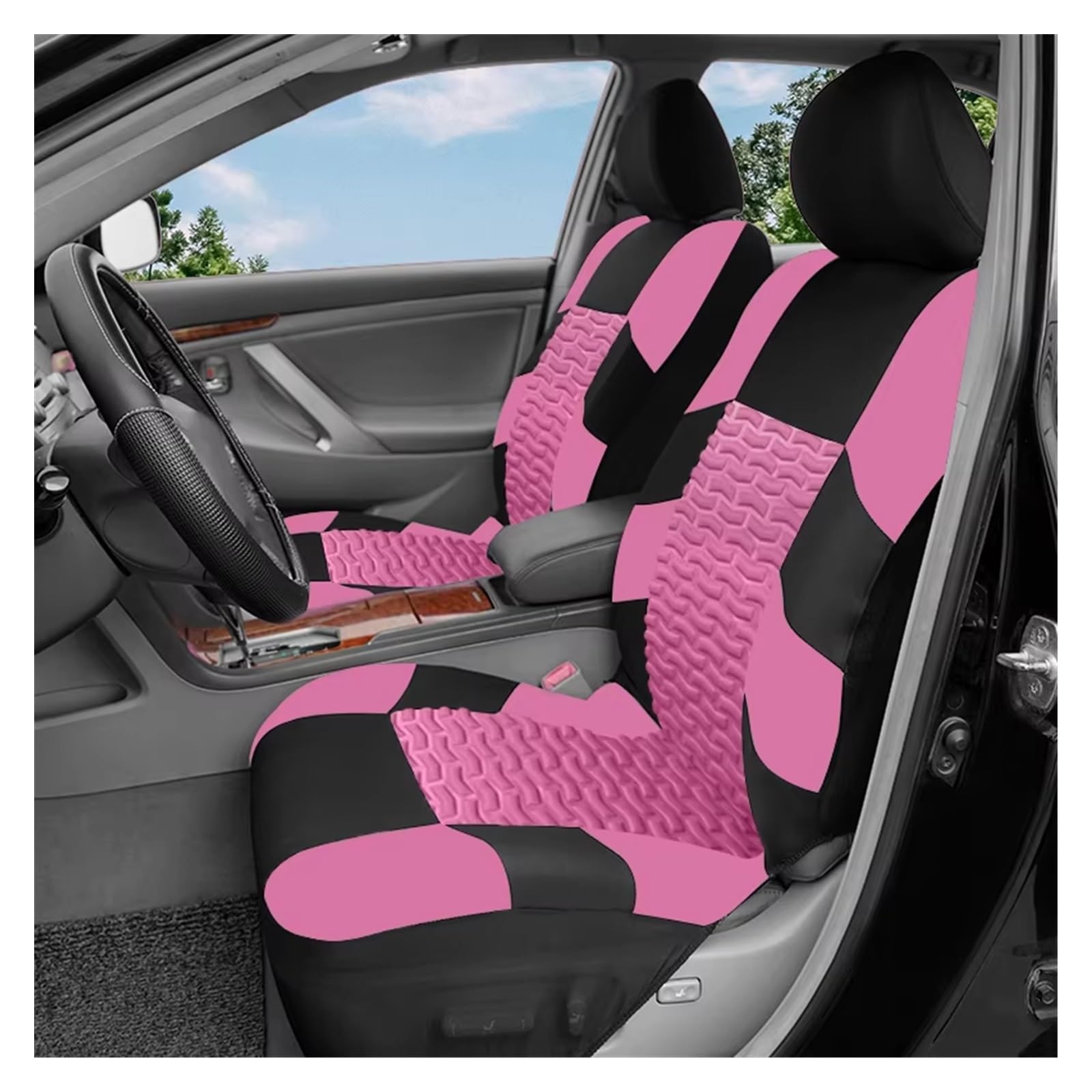 sitzschoner Schonbezug Autositz Autositzbezüge-Set, Passend Für Die Meisten Autos. Abdeckung, Verschleiß- Und Kratzfestes Autositz-Innenraum-Autozubehör Autositzbezüge Sitzbezug(Pink 5 Seat Set) von KPVEVPSTQ