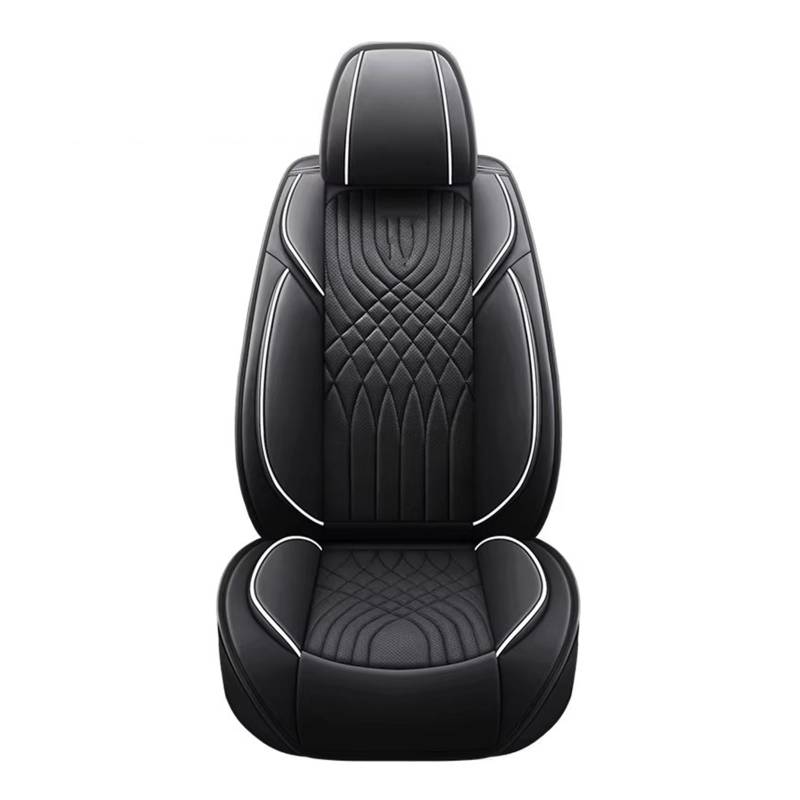 sitzschoner Schonbezug Autositz Autositzbezug Aus PU-Leder Mit Vollständiger Abdeckung Für VW Für CC Für Toureg. Rutschfestes Und Stabiles Autozubehör Autositzbezüge Sitzbezug(Black White 1 PCS) von KPVEVPSTQ