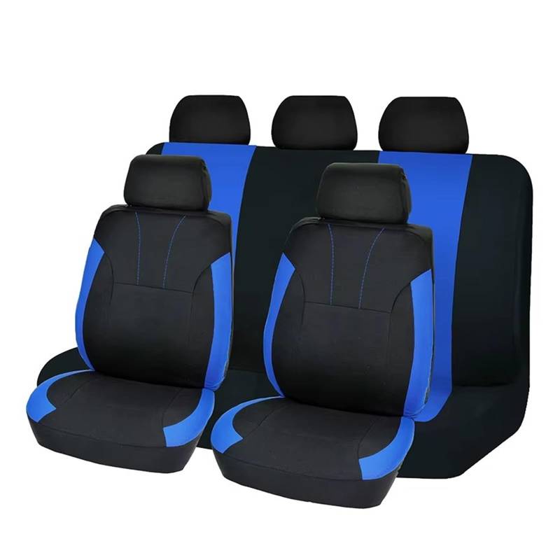 sitzschoner Schonbezug Autositz Polyester-Autositzbezüge, Komplettes Set, Airbag-kompatibles Zubehör, Innenraum-Autoteil. Geeignet Für Die Meisten Autos Autositzbezüge Sitzbezug(Type B 9PCS) von KPVEVPSTQ