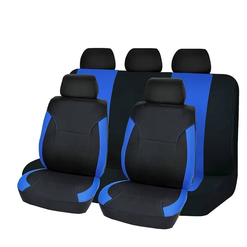 sitzschoner Schonbezug Autositz Polyester-Autositzbezüge, Komplettes Set, Airbag-kompatibles Zubehör, Innenraum-Autoteil. Geeignet Für Die Meisten Autos Autositzbezüge Sitzbezug(Type C 9PCS) von KPVEVPSTQ