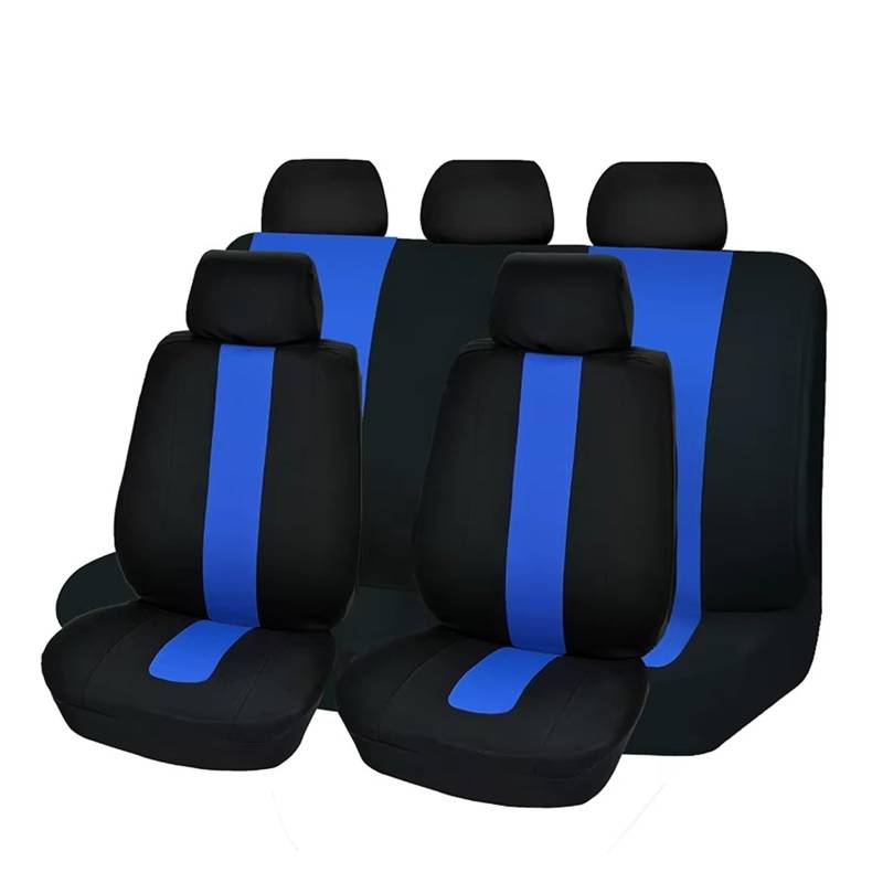 sitzschoner Schonbezug Autositz Polyester-Autositzbezüge, Komplettes Set, Airbag-kompatibles Zubehör, Innenraum-Autoteil. Geeignet Für Die Meisten Autos Autositzbezüge Sitzbezug(Type E 9PCS) von KPVEVPSTQ