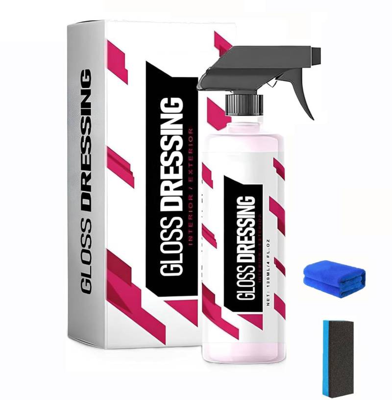 Gloss Dressing - Plastic, Plastic Restorer for Cars Ceramic Plastic Coating, Gloss Dressing for Detailing, Trim & Tire Dressing, for All Car (1pcs) von KQLULU