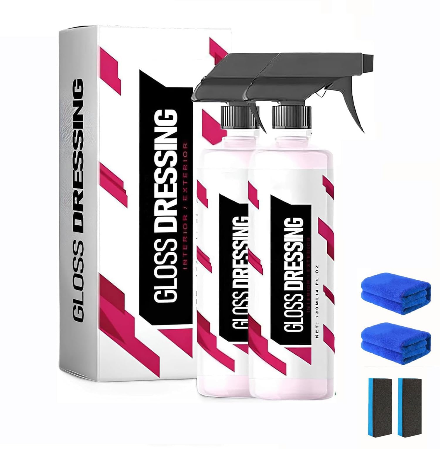 Gloss Dressing - Plastic, Plastic Restorer for Cars Ceramic Plastic Coating, Gloss Dressing for Detailing, Trim & Tire Dressing, for All Car (2pcs) von KQLULU