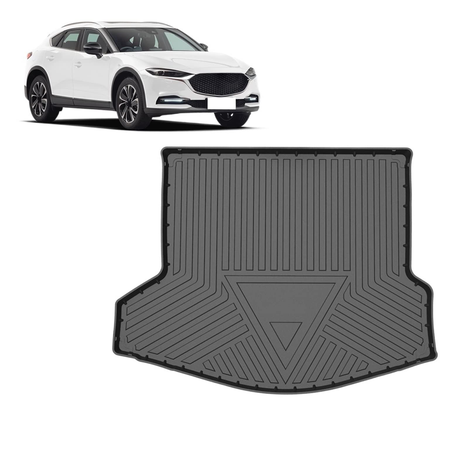 2-Rad-Laufwerk Auto Cargo Liner All-Weather TPE Kofferraummatten Schublade Kofferraum Teppich Zubehör Kompatibel mit Mazda CX-4 2016-2022 von KRALPOTIX