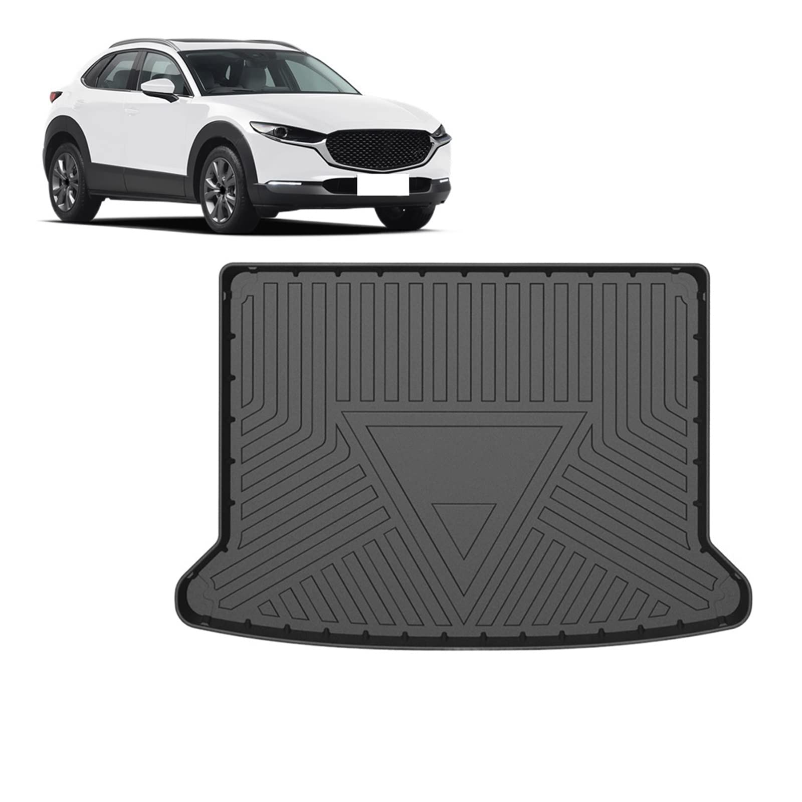 Auto Cargo Liner Allwetter TPE Kofferraummatten Schublade Kofferraum Teppich Zubehör Kompatibel Mit Mazda CX-30 DM 2019-2022 von KRALPOTIX