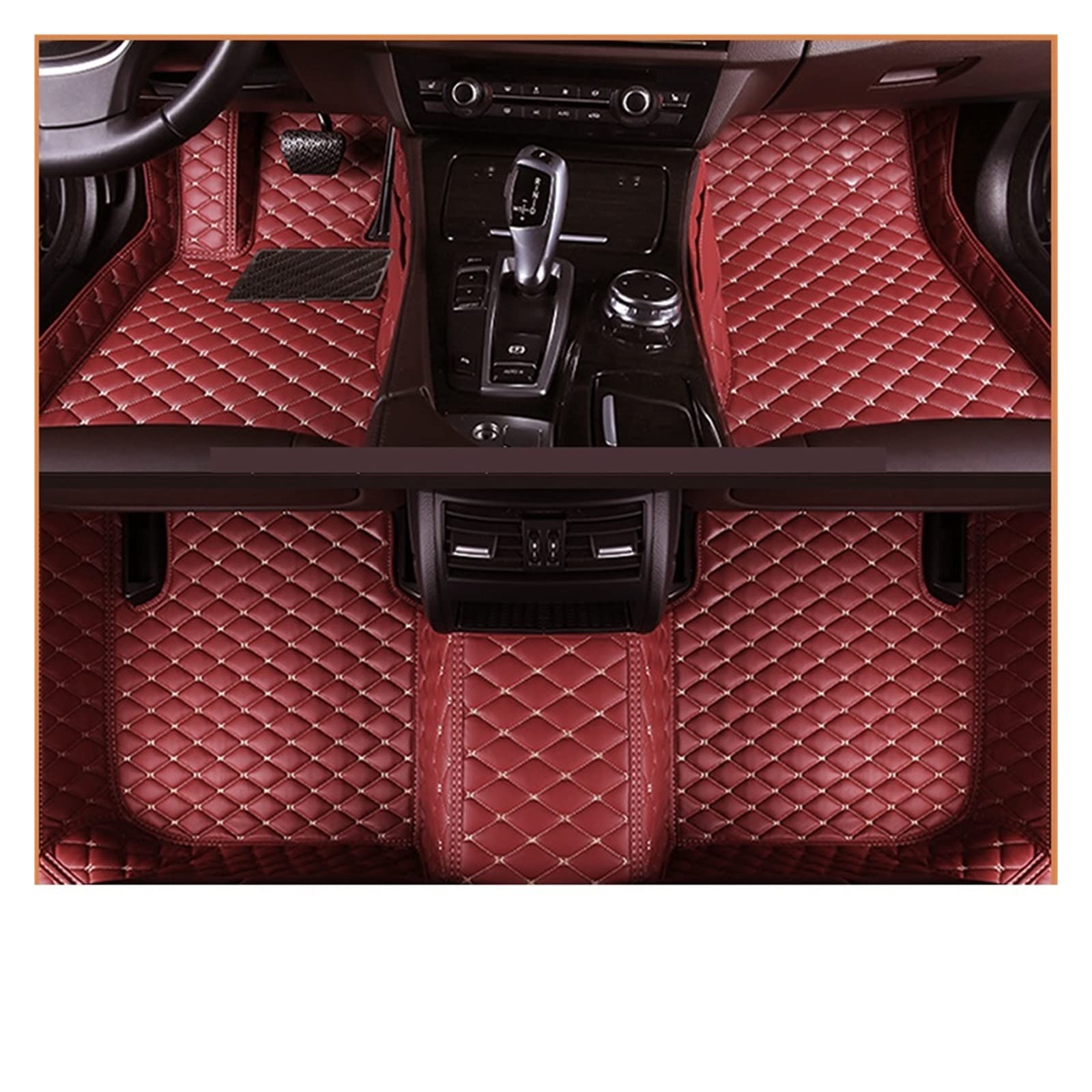 Auto Fußmatten kompatibel mit Jaguar XF Sedan 2008 2009 2010 2011 2012 2013 2014 2015 Custom Auto Foot Pads(Wine) von KRALPOTIX