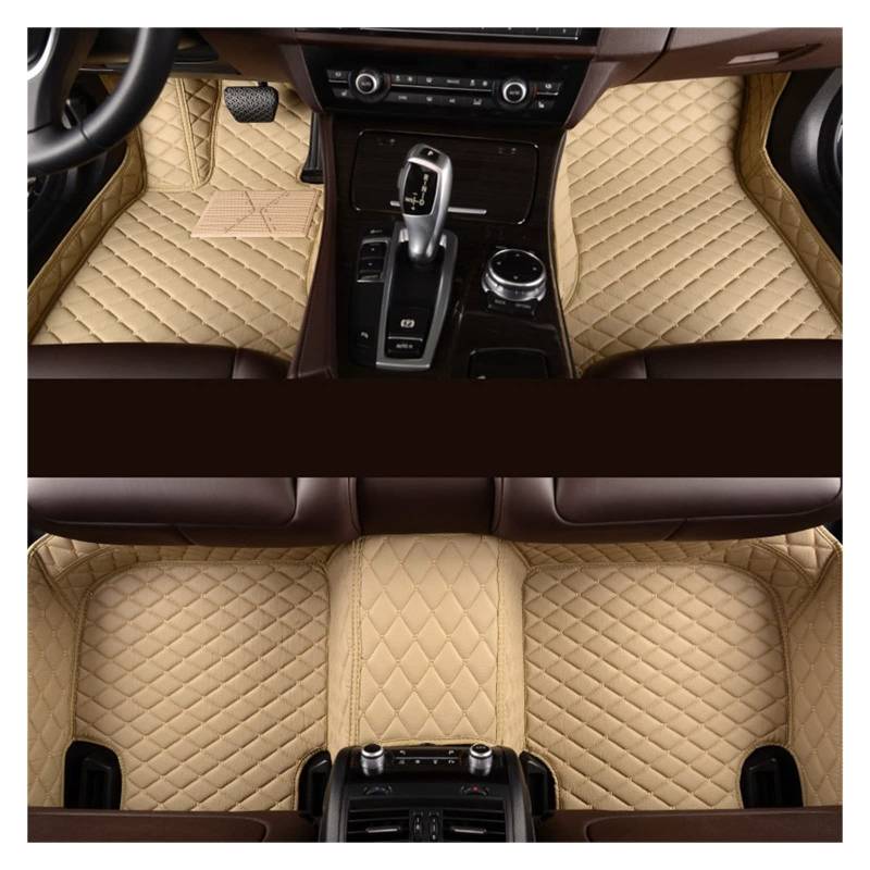 Autofußmatten kompatibel mit Ssangyong All Model Actyon Kyron Rexton W Vorsitzender Korando Tivolan Rodius Musso Sport Cars Zubehör(BEIGE) von KRALPOTIX