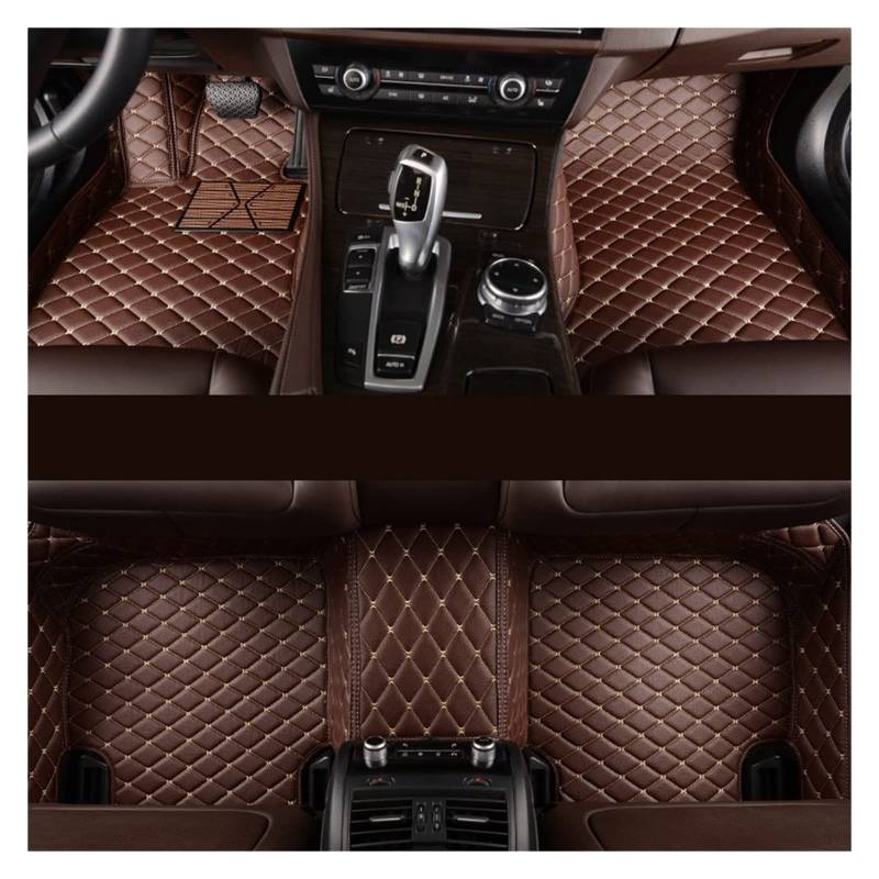 Automatten kompatibel mit Jaguar Alle Modelle XE XF XJ F-PACE F-TYPE MARKENUNTERNEHMEN Soft Car Zubehör Styling Car Car Floor Mat(Coffee) von KRALPOTIX